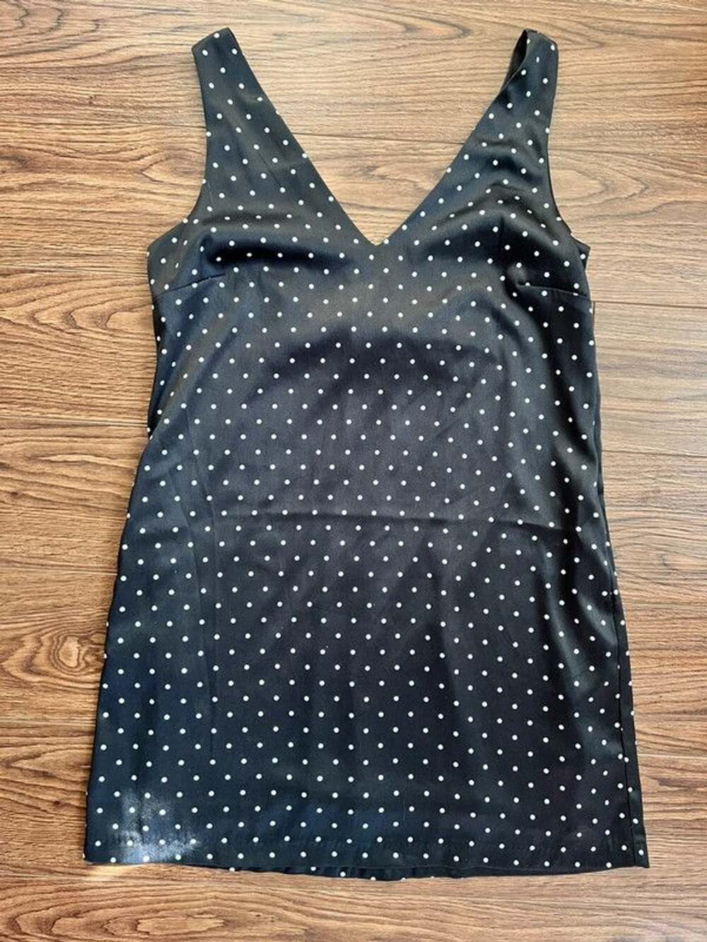 WAYF Satin Polka Dot dress